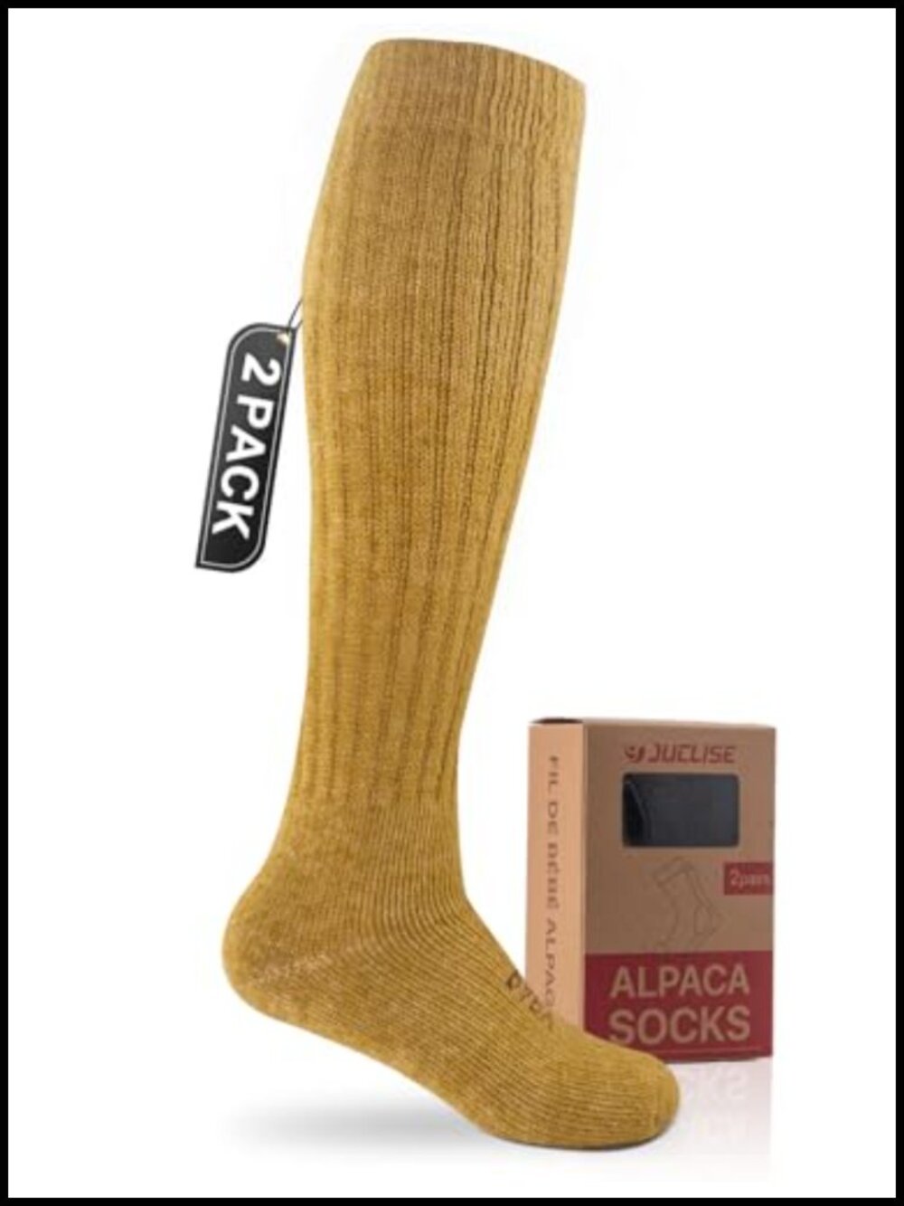 Baby Alpaca Wool Knee High Boot Socks Thermal Winter